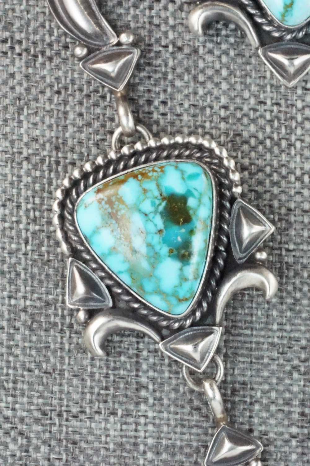 Turquoise & Sterling Silver Necklace and Earrings Set - Derrick Gordon