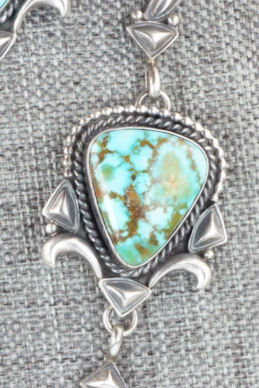Turquoise & Sterling Silver Necklace and Earrings Set - Derrick Gordon