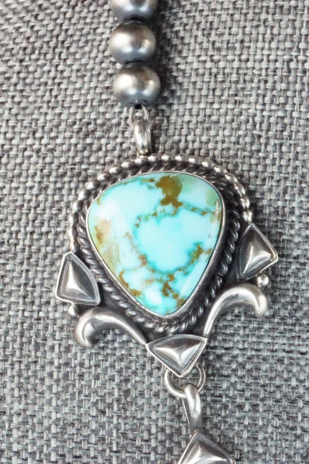 Turquoise & Sterling Silver Necklace and Earrings Set - Derrick Gordon