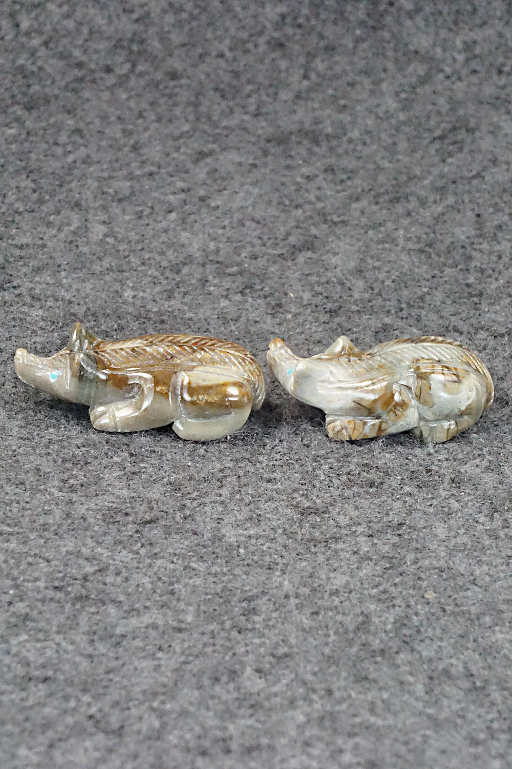Badger Zuni Fetish Carvings - Reynold Lunasee