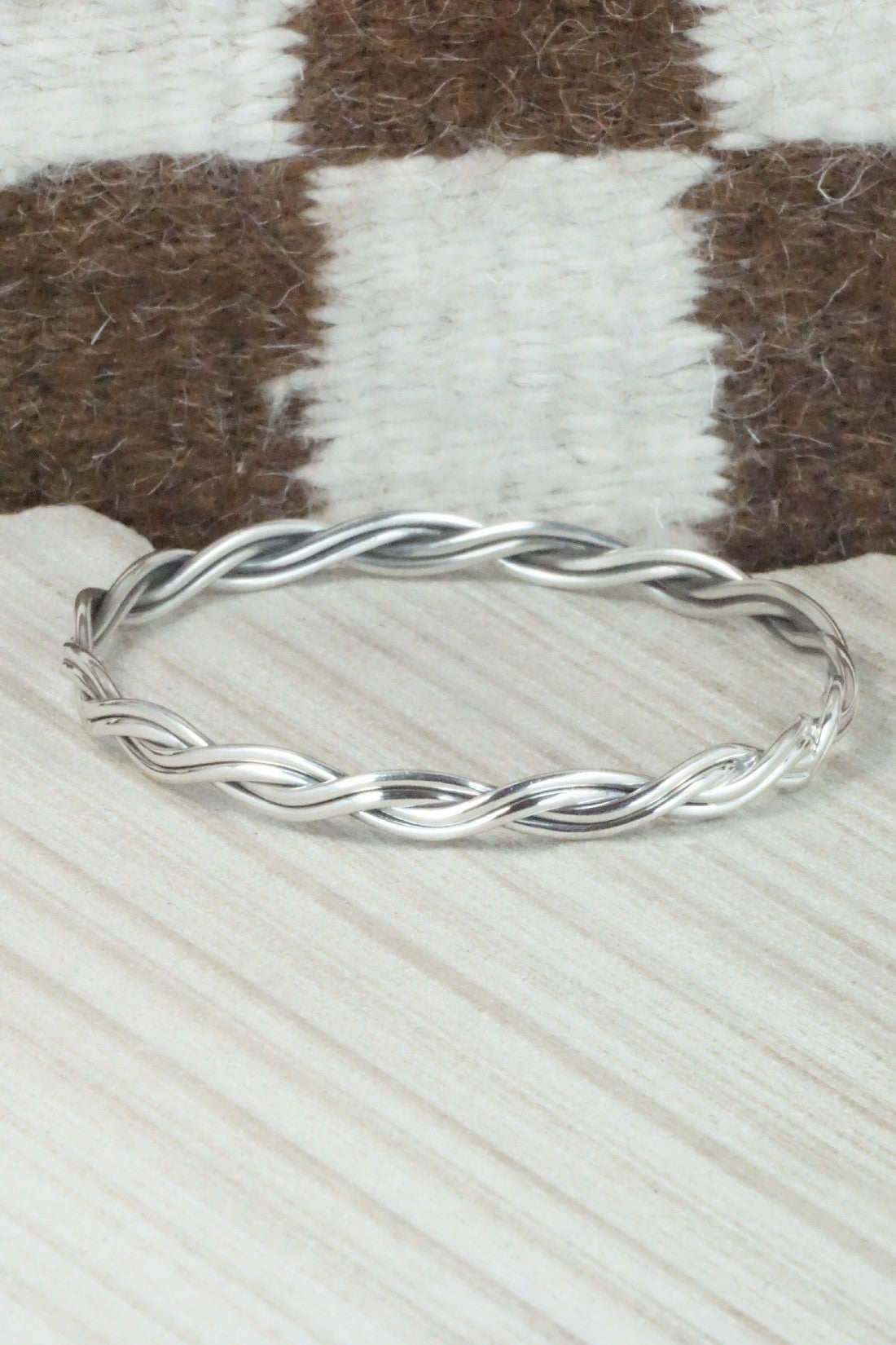 Sterling Silver Bangle Bracelet - Elaine Tahe