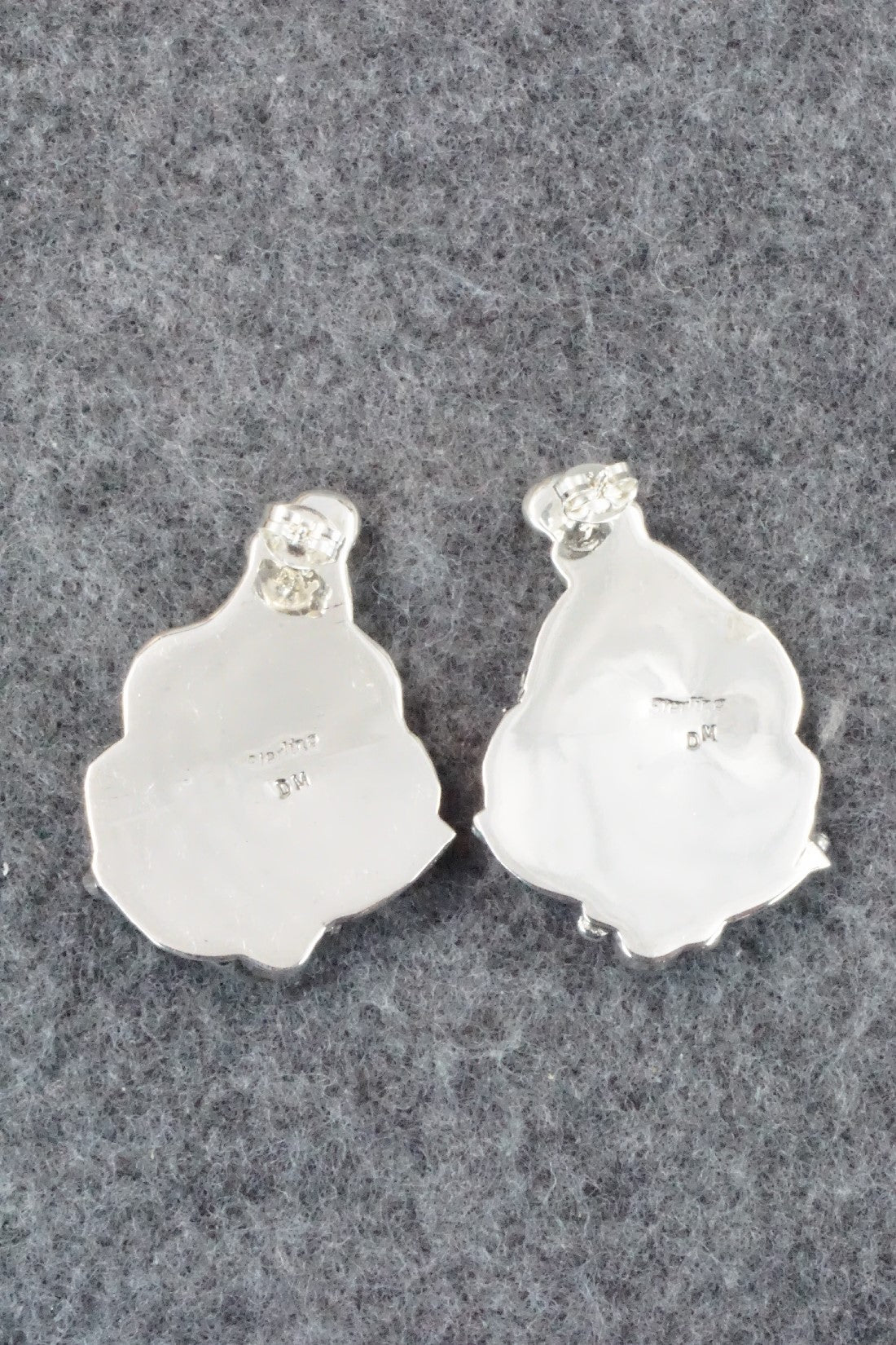 Coral & Sterling Silver Earrings - Darrell Morgan