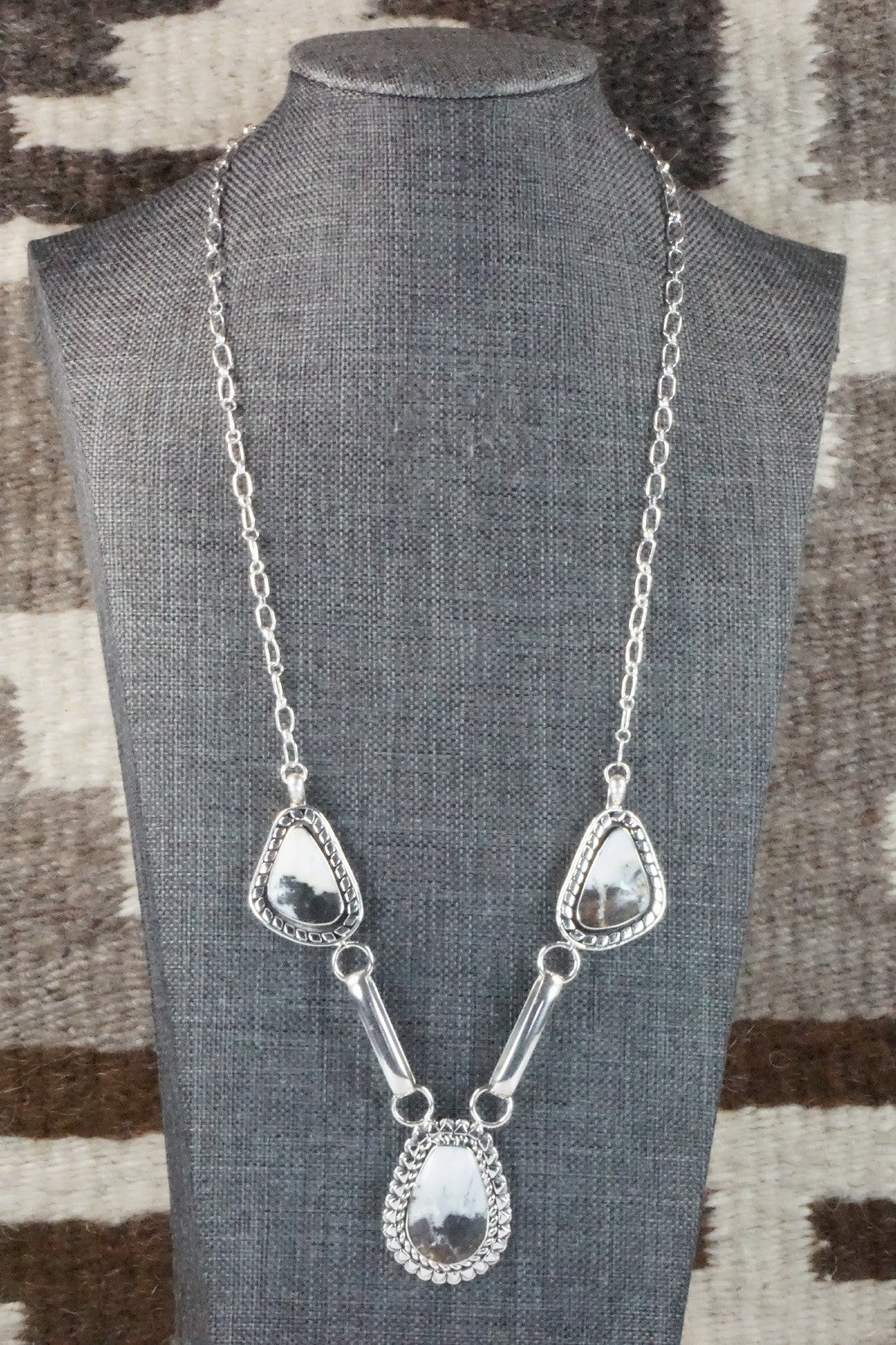 White Buffalo & Sterling Silver Necklace - Mike Smith