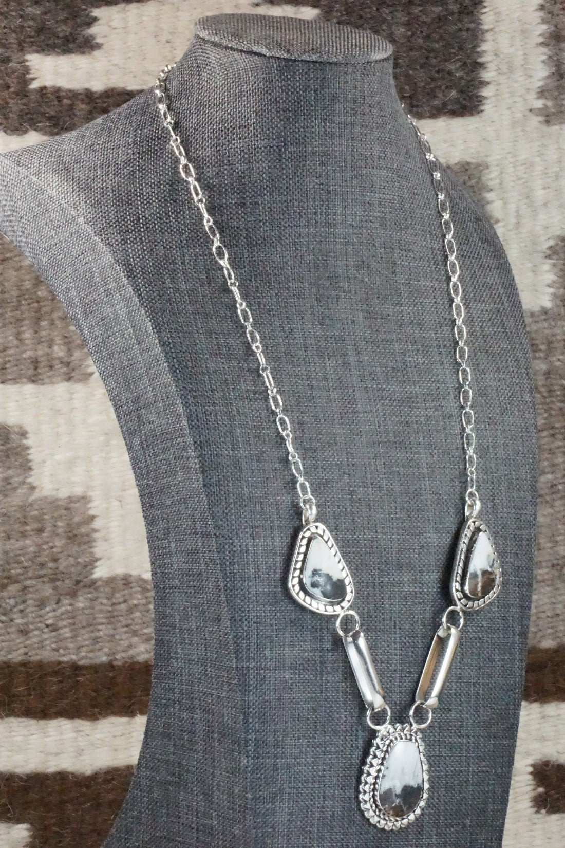 White Buffalo & Sterling Silver Necklace - Mike Smith