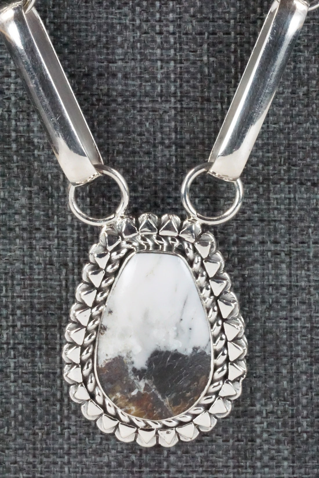 White Buffalo & Sterling Silver Necklace - Mike Smith