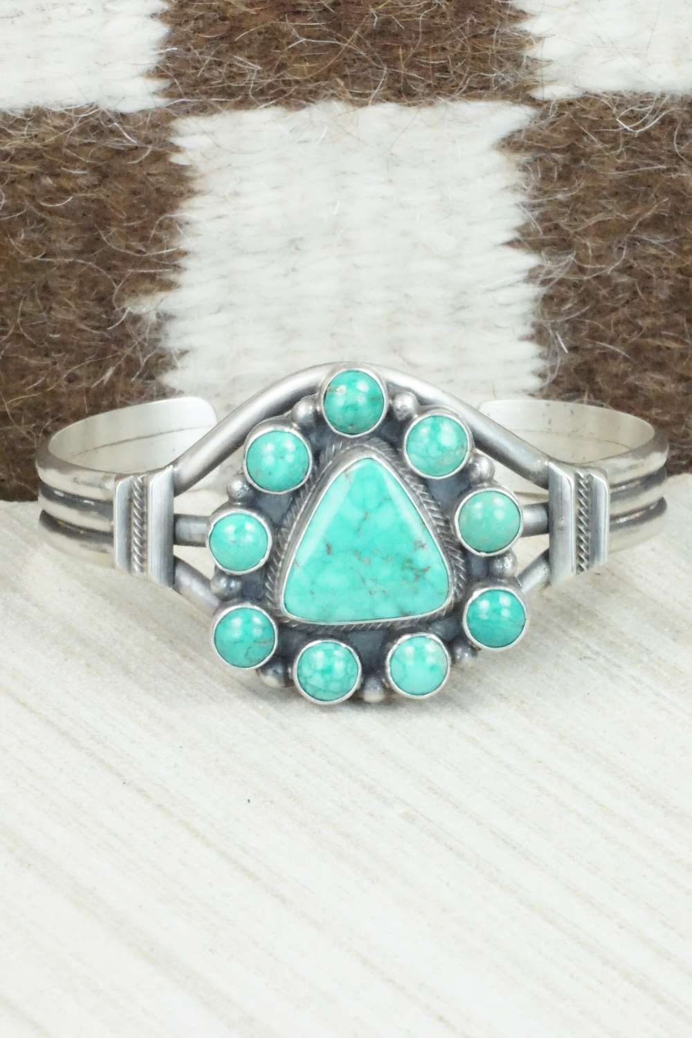 Turquoise & Sterling Silver Necklace Set - Raymond Delgarito