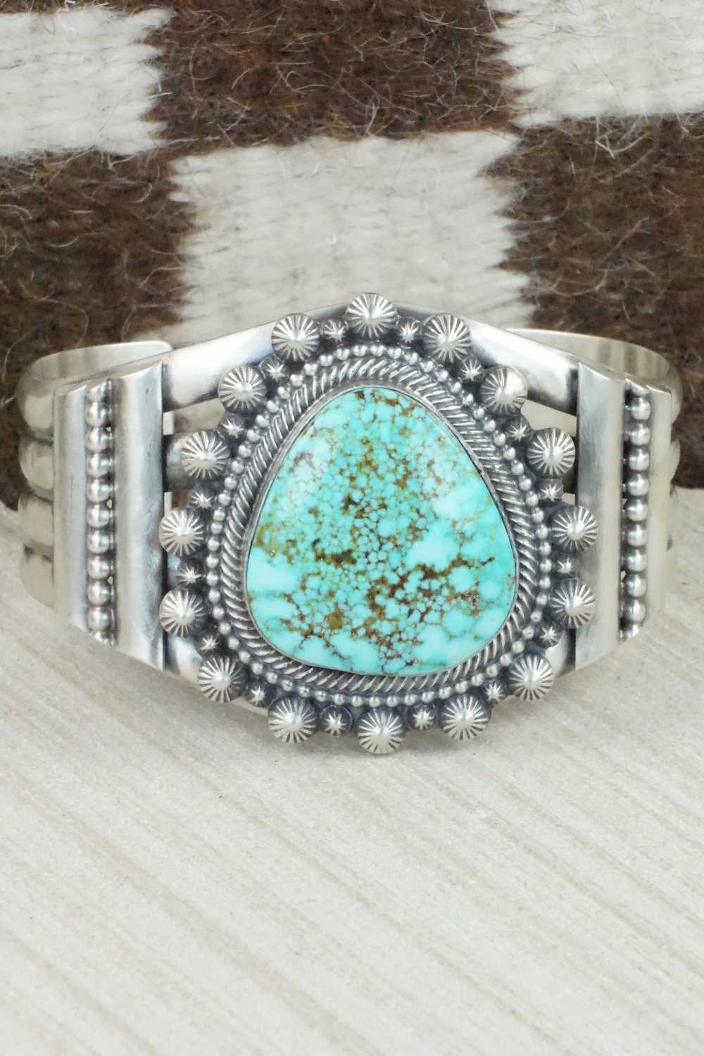 Turquoise and Sterling Silver Bracelet - Tom Lewis