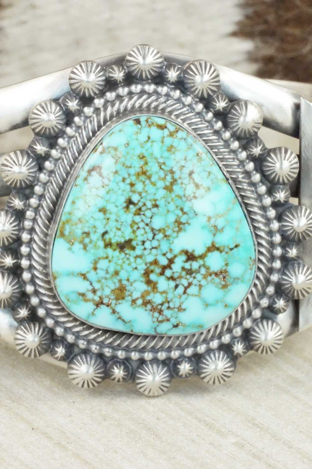 Turquoise and Sterling Silver Bracelet - Tom Lewis