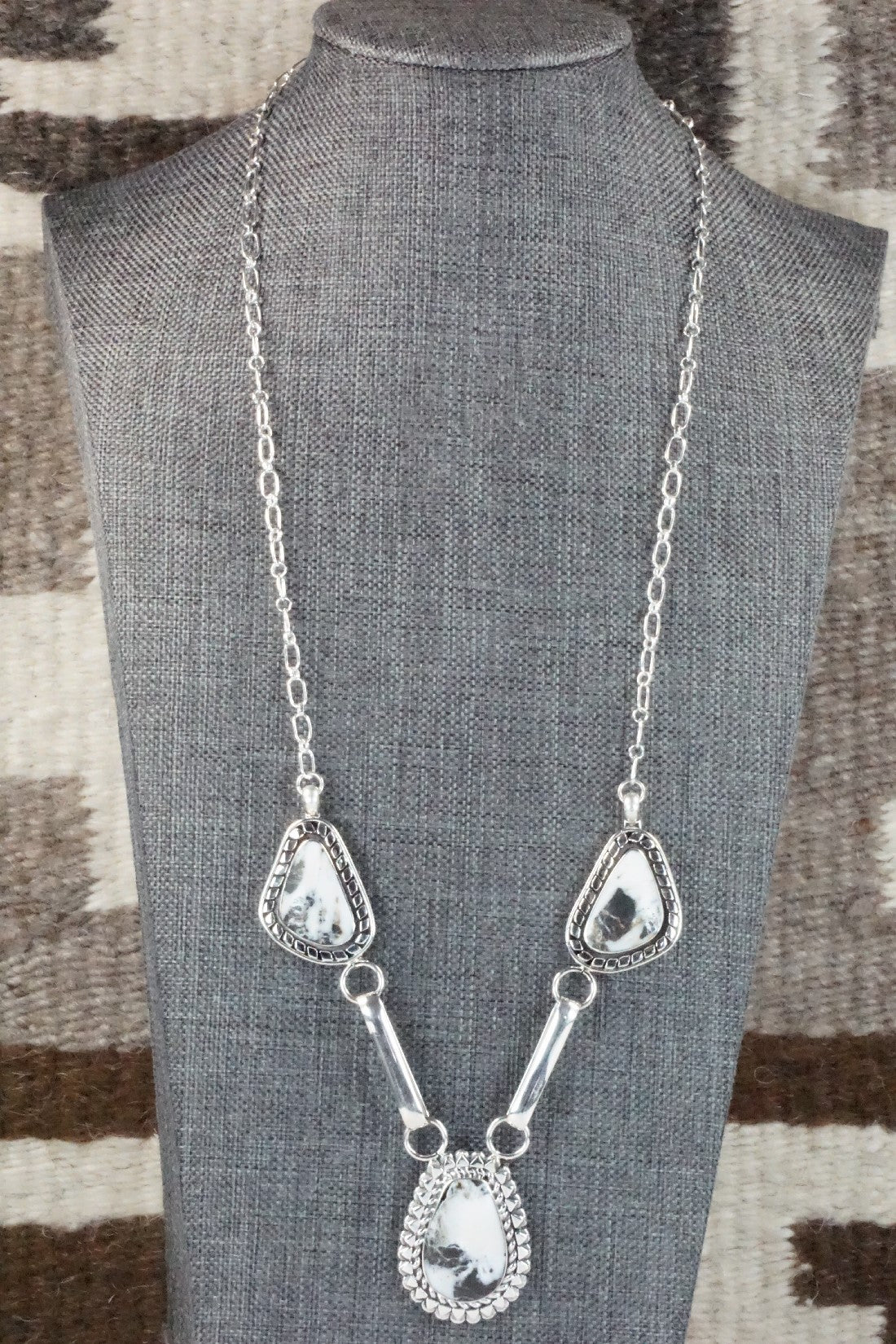 White Buffalo & Sterling Silver Necklace - Mike Smith