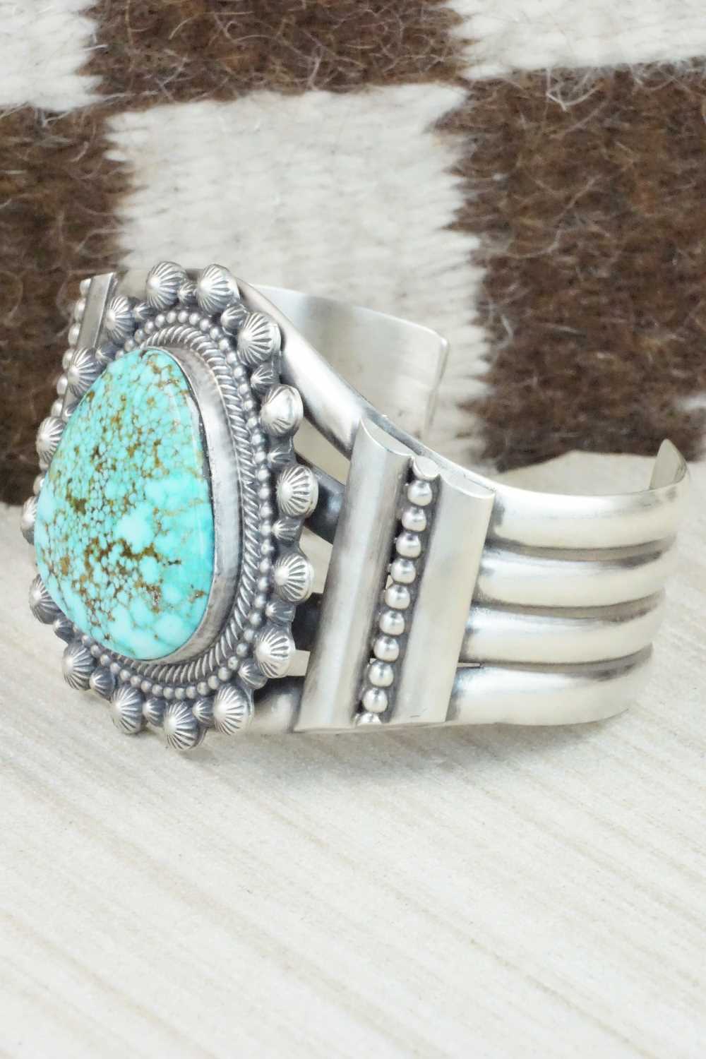 Turquoise and Sterling Silver Bracelet - Tom Lewis