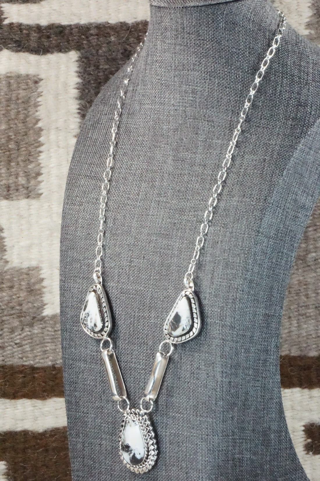 White Buffalo & Sterling Silver Necklace - Mike Smith