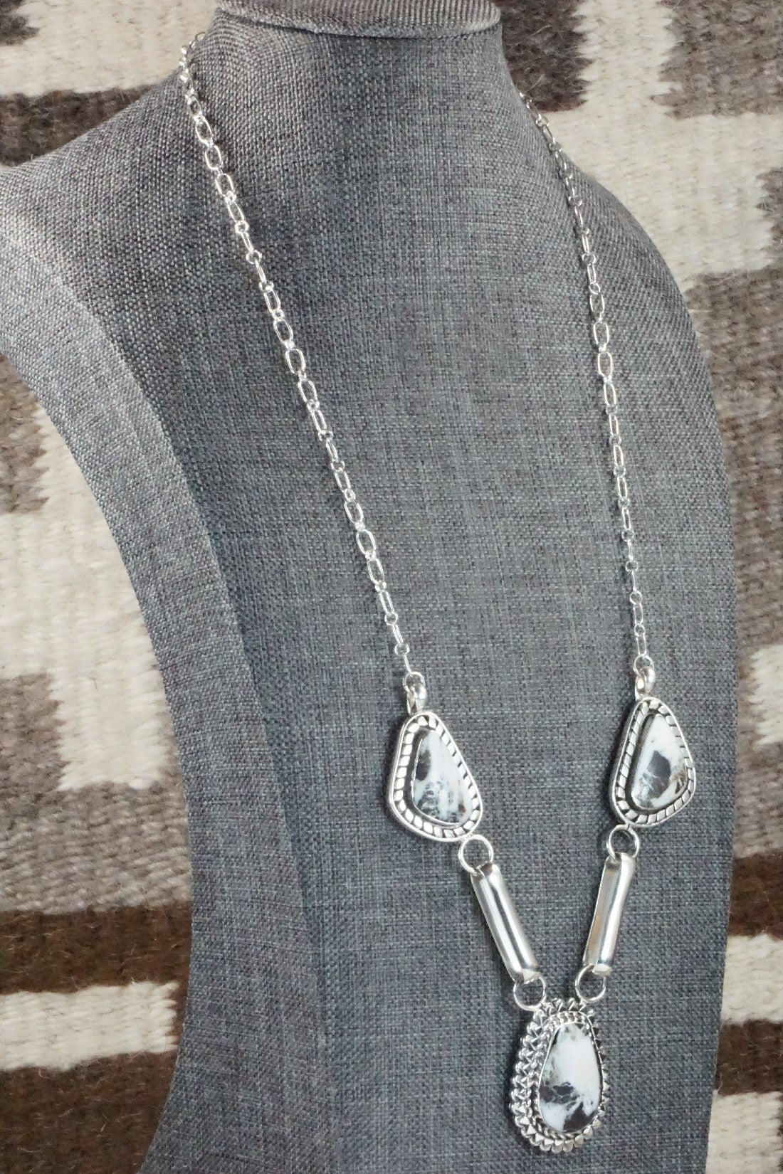 White Buffalo & Sterling Silver Necklace - Mike Smith