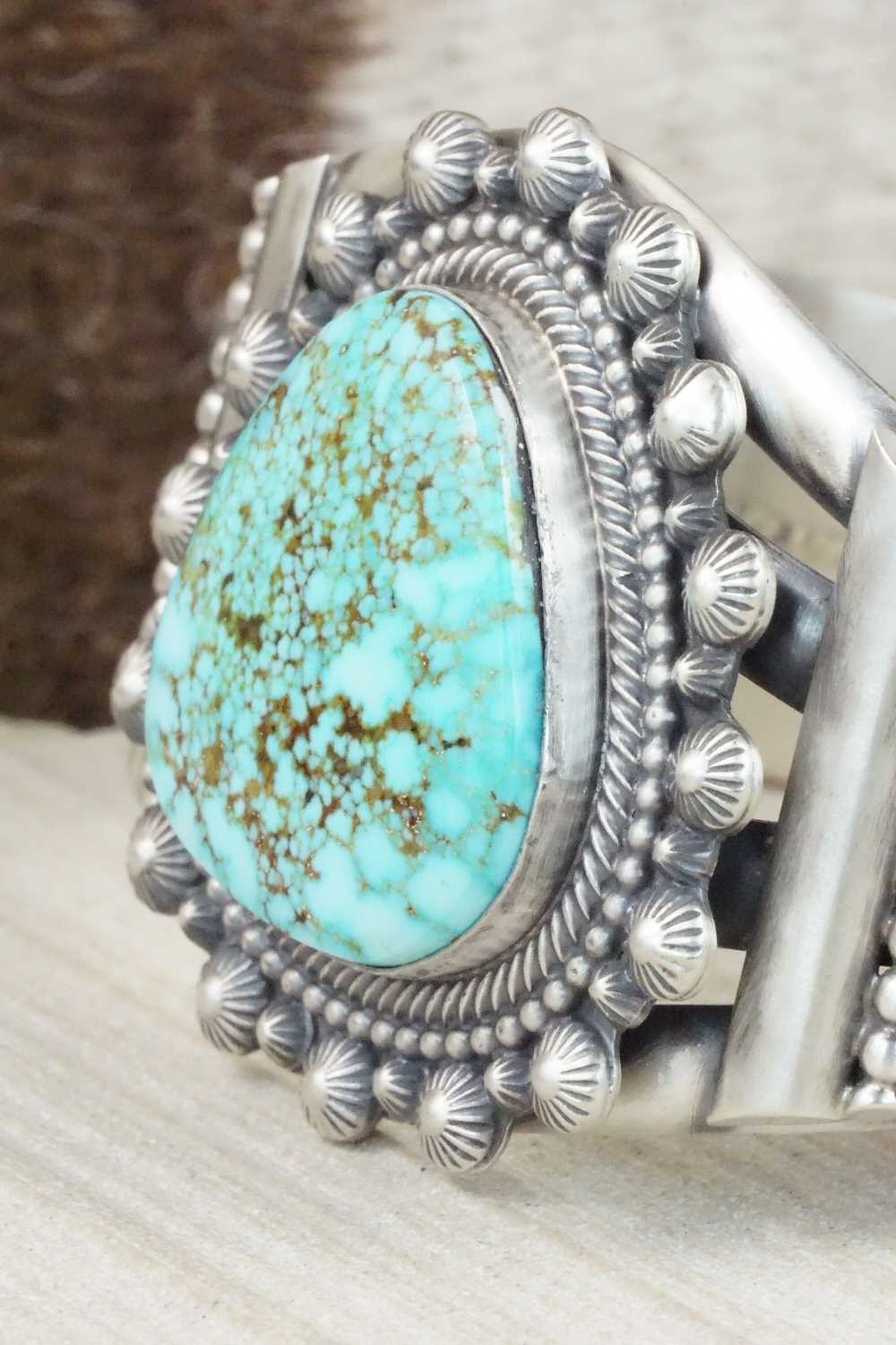 Turquoise and Sterling Silver Bracelet - Tom Lewis