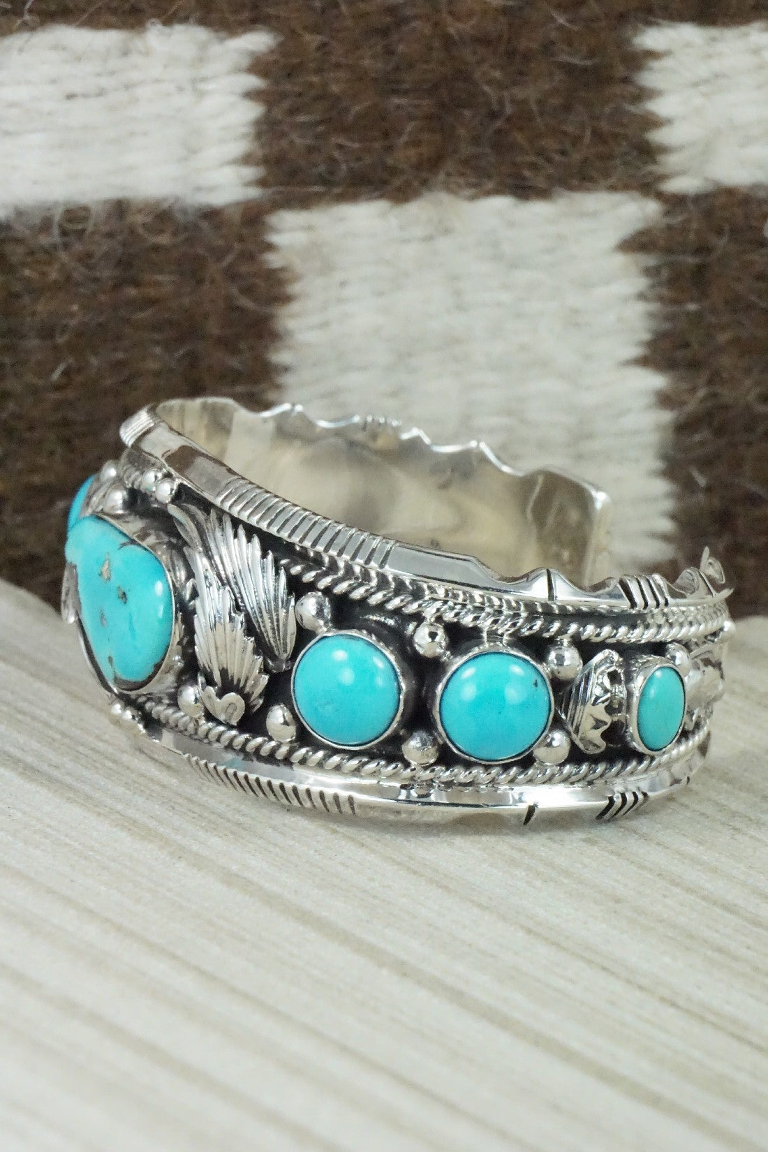 Turquoise & Sterling Silver Bracelet - Emerson Delgarito