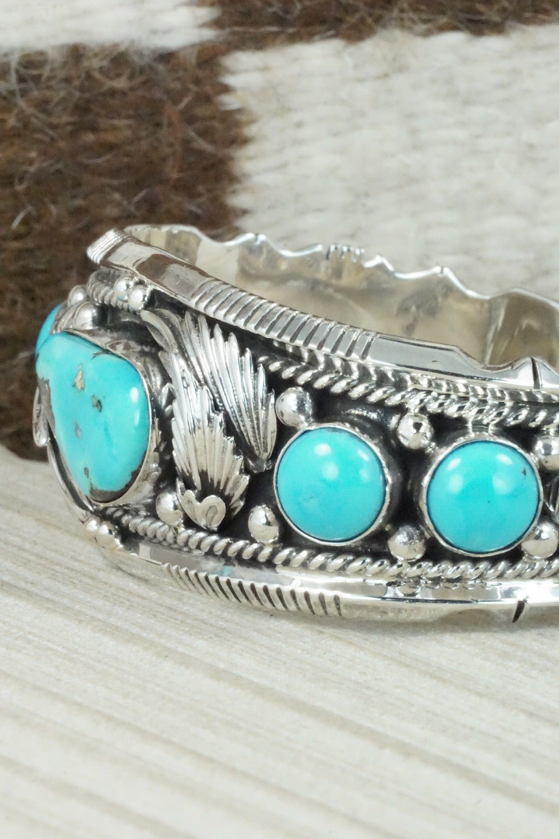 Turquoise & Sterling Silver Bracelet - Emerson Delgarito