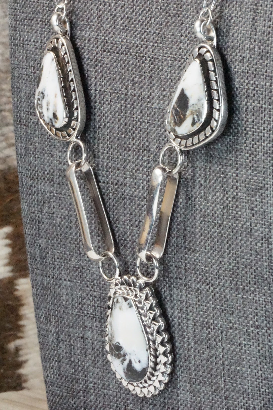 White Buffalo & Sterling Silver Necklace - Mike Smith