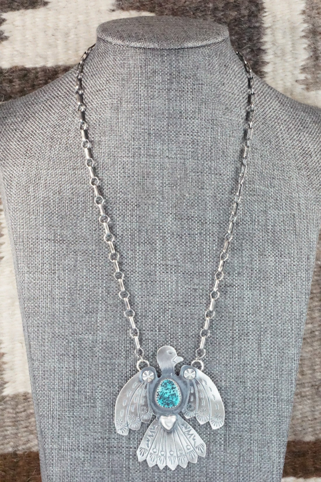 Turquoise & Sterling Silver Necklace - Tim Yazzie