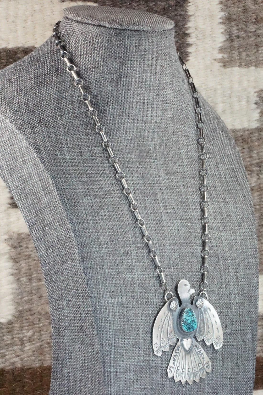 Turquoise & Sterling Silver Necklace - Tim Yazzie