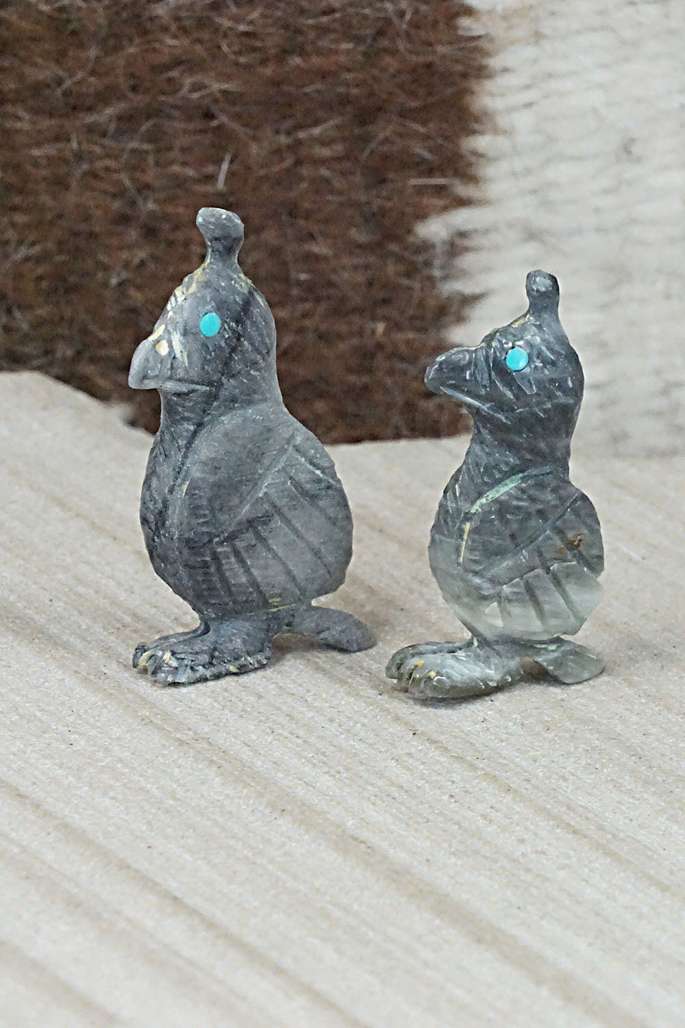 Quail Zuni Fetish Carvings - Jonas Hustito