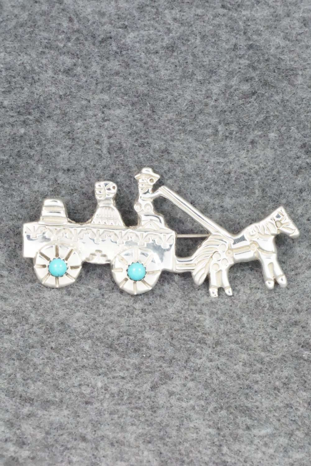 Turquoise & Sterling Silver Pin - Allison Manuelito