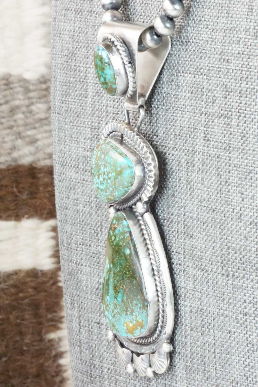 Turquoise & Sterling Silver Necklace - Raymond Delgarito