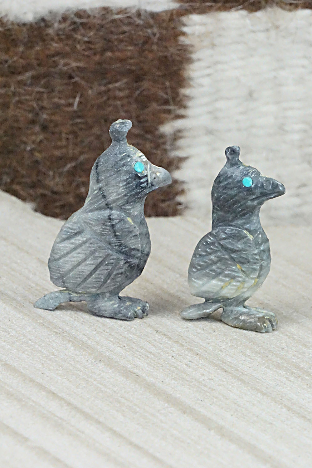 Quail Zuni Fetish Carvings - Jonas Hustito