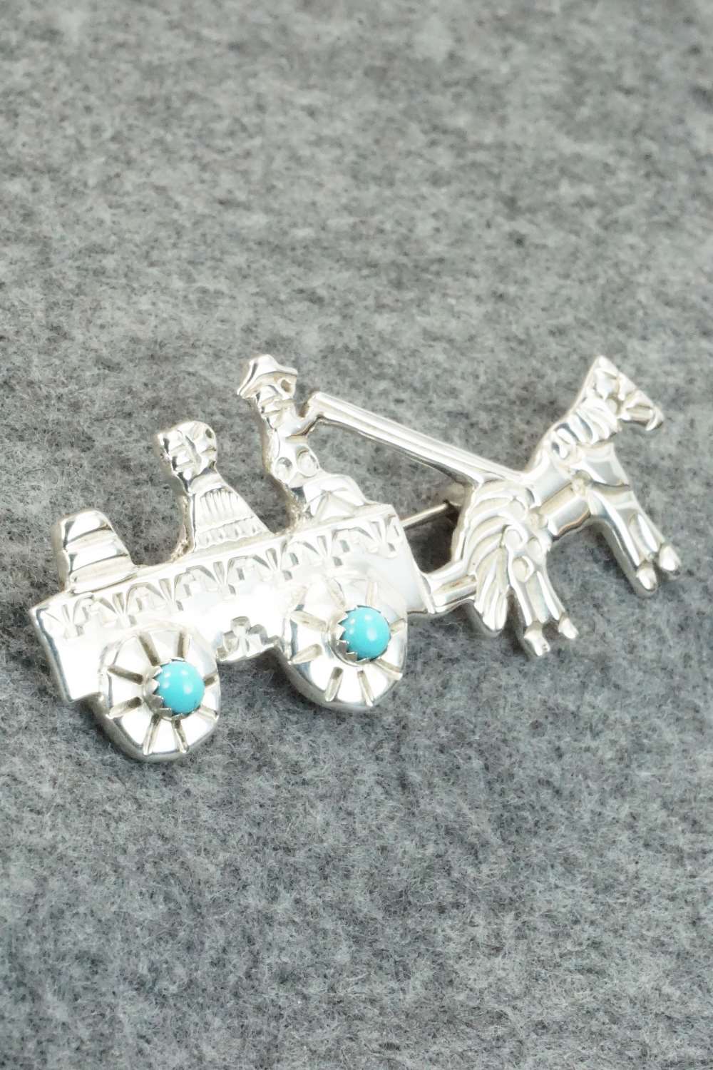 Turquoise & Sterling Silver Pin - Allison Manuelito