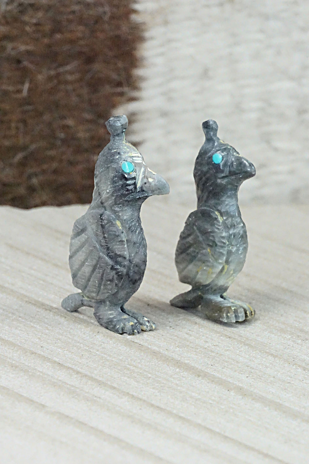 Quail Zuni Fetish Carvings - Jonas Hustito