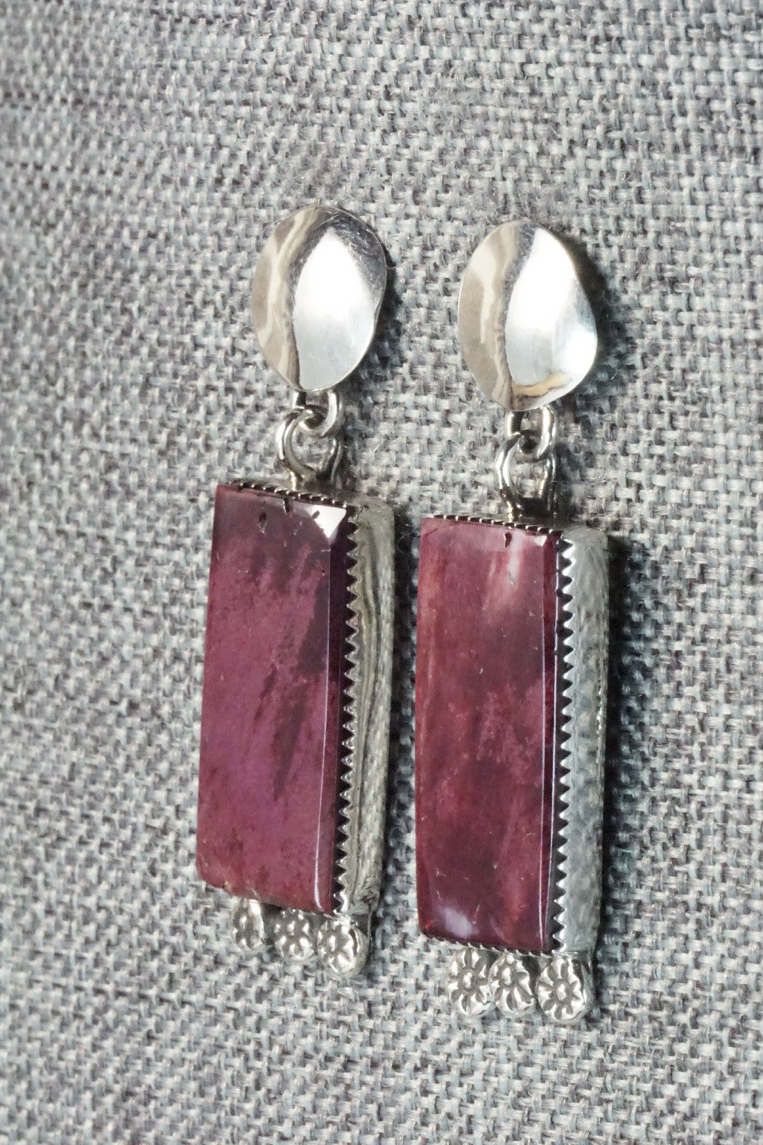 Spiny Oyster & Sterling Silver Earrings - Selina Warner