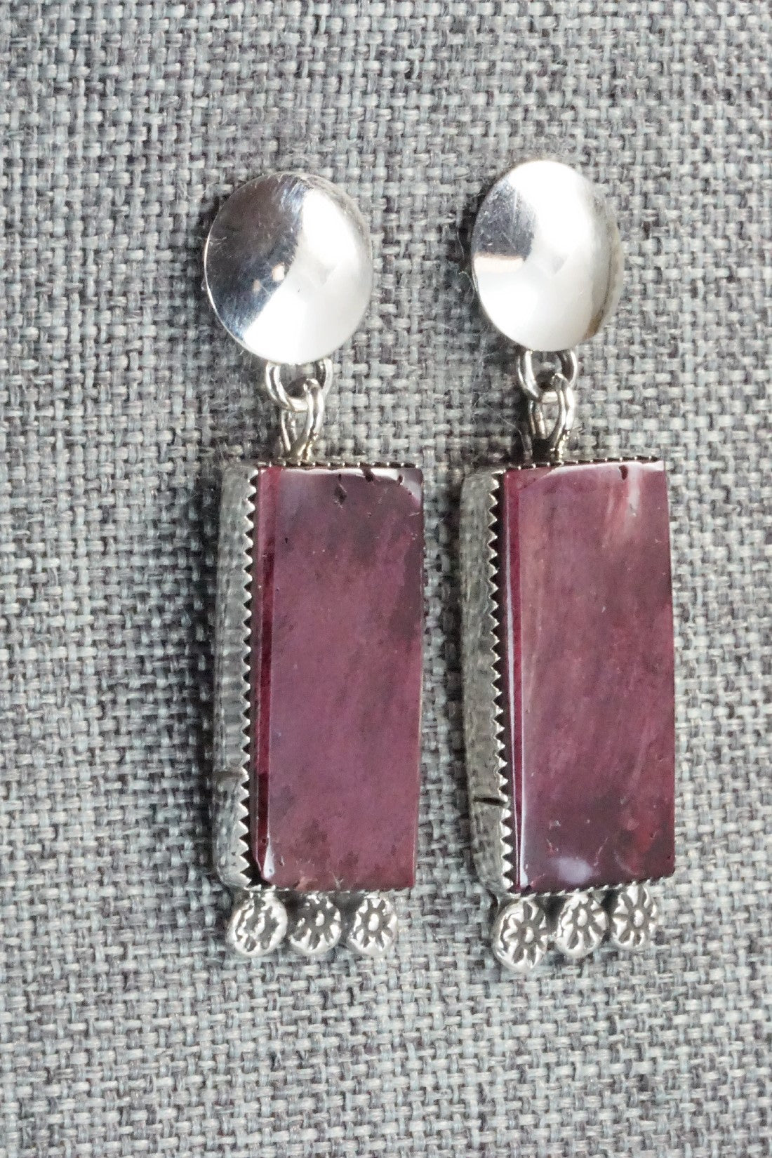 Spiny Oyster & Sterling Silver Earrings - Selina Warner