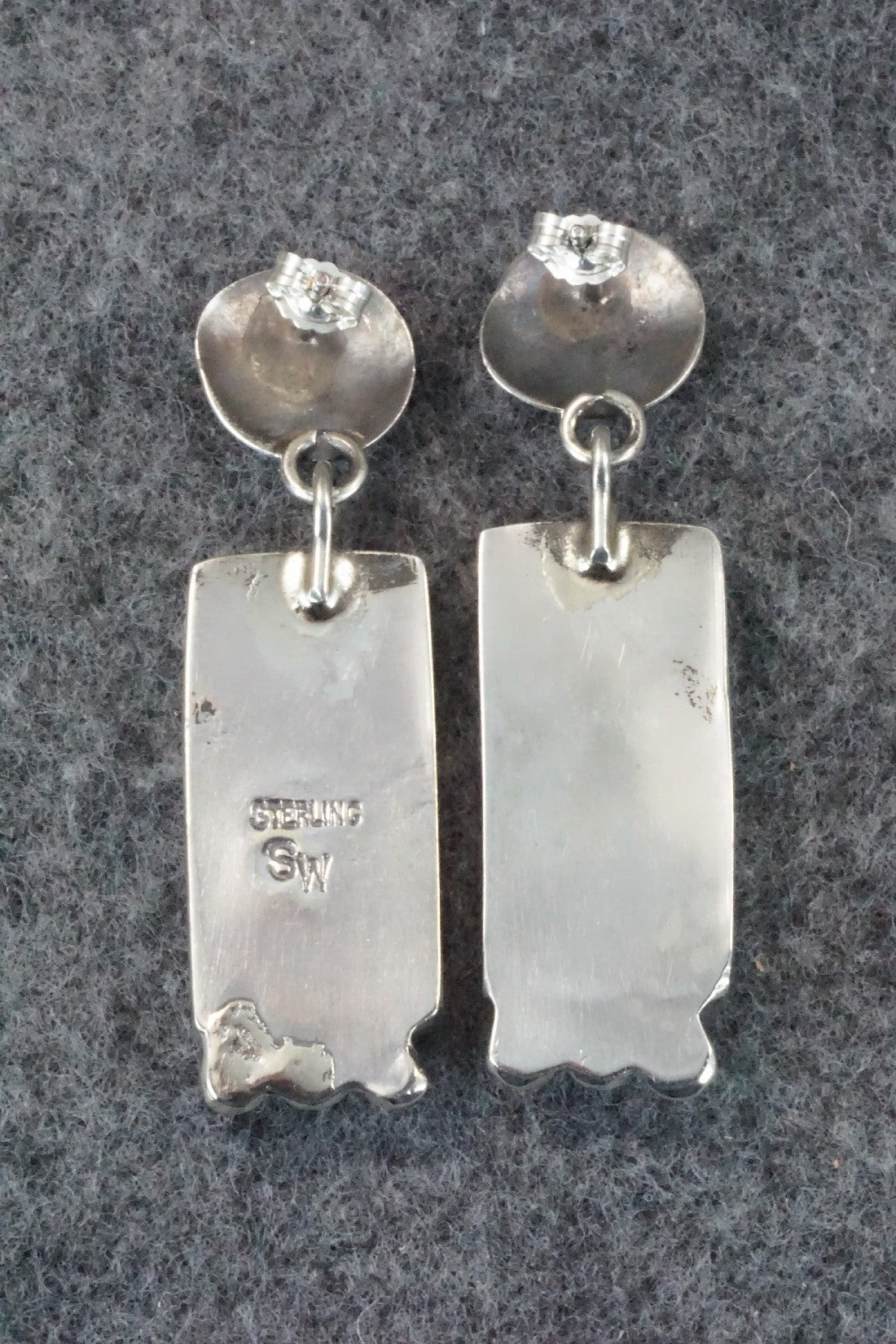 Spiny Oyster & Sterling Silver Earrings - Selina Warner
