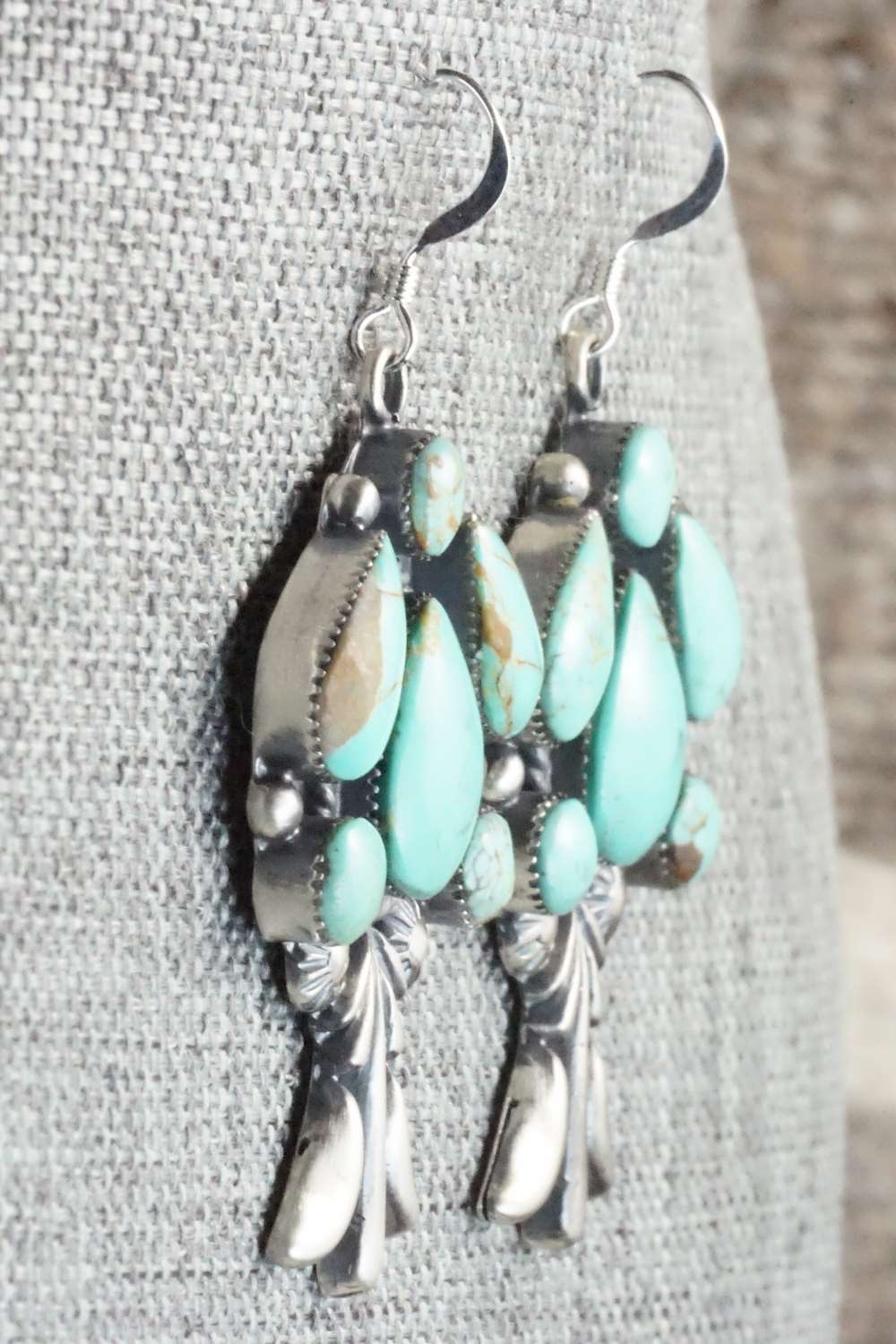 Turquoise & Sterling Silver Earrings - Bobby Platero