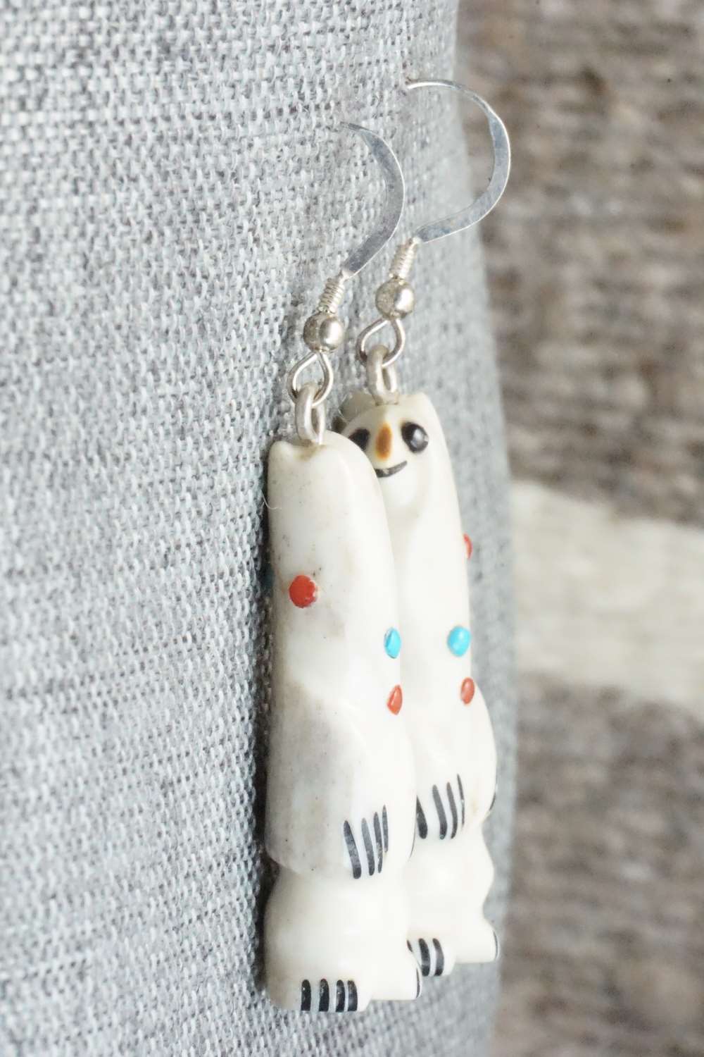Antler & Sterling Silver Earrings - Claudia Peina
