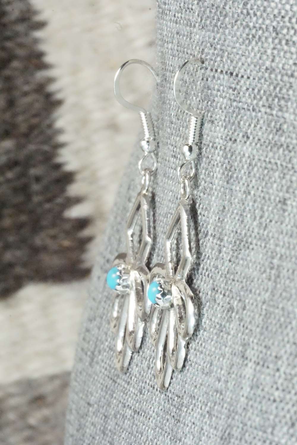 Turquoise & Sterling Silver Earrings - Lorraine Chee
