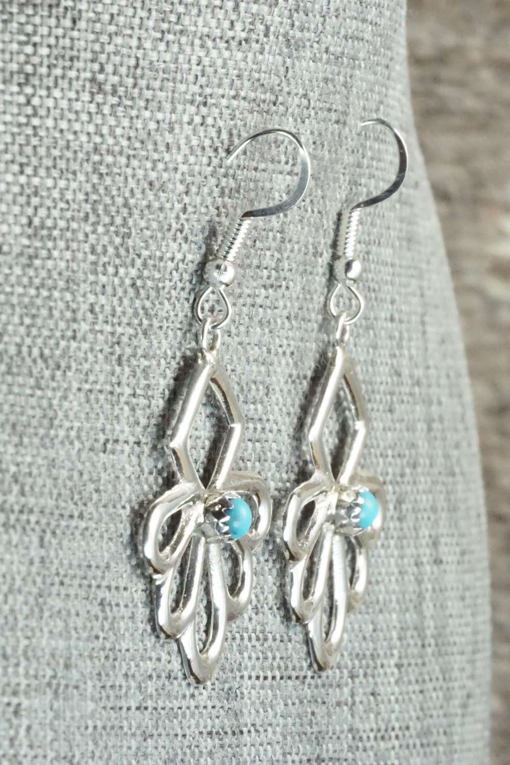 Turquoise & Sterling Silver Earrings - Lorraine Chee