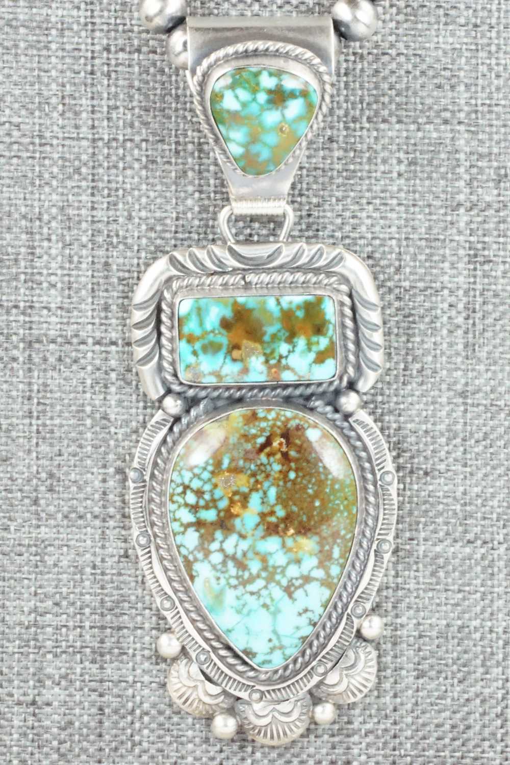 Turquoise & Sterling Silver Necklace - Raymond Delgarito