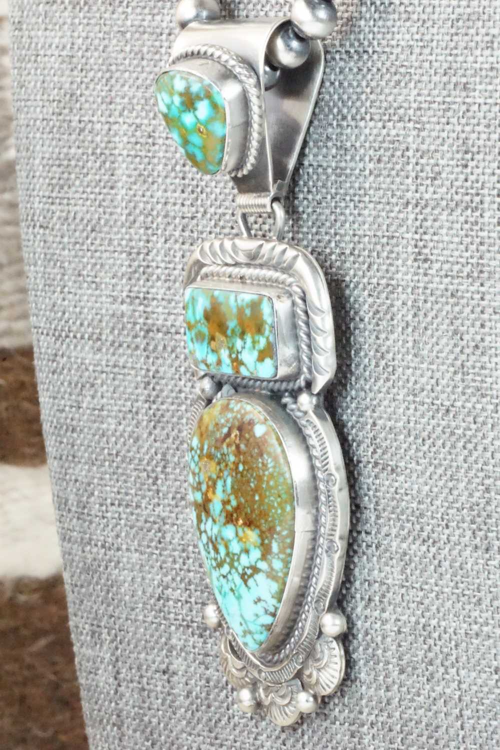Turquoise & Sterling Silver Necklace - Raymond Delgarito