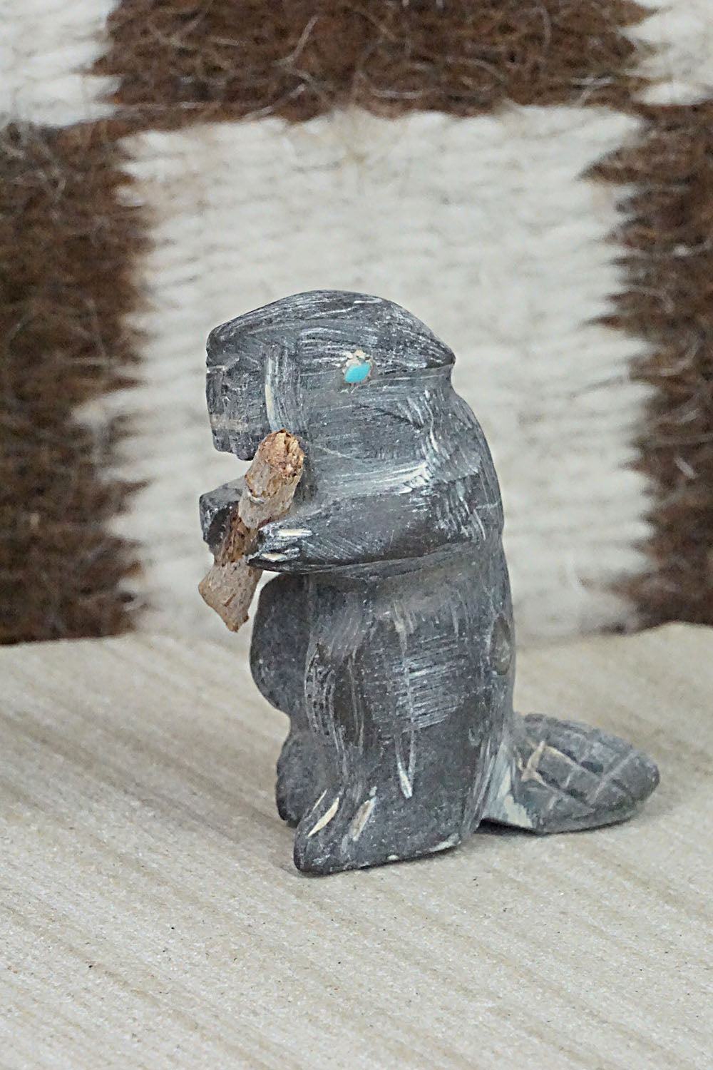 Beaver Zuni Fetish Carving - Jerrold Lahaleon