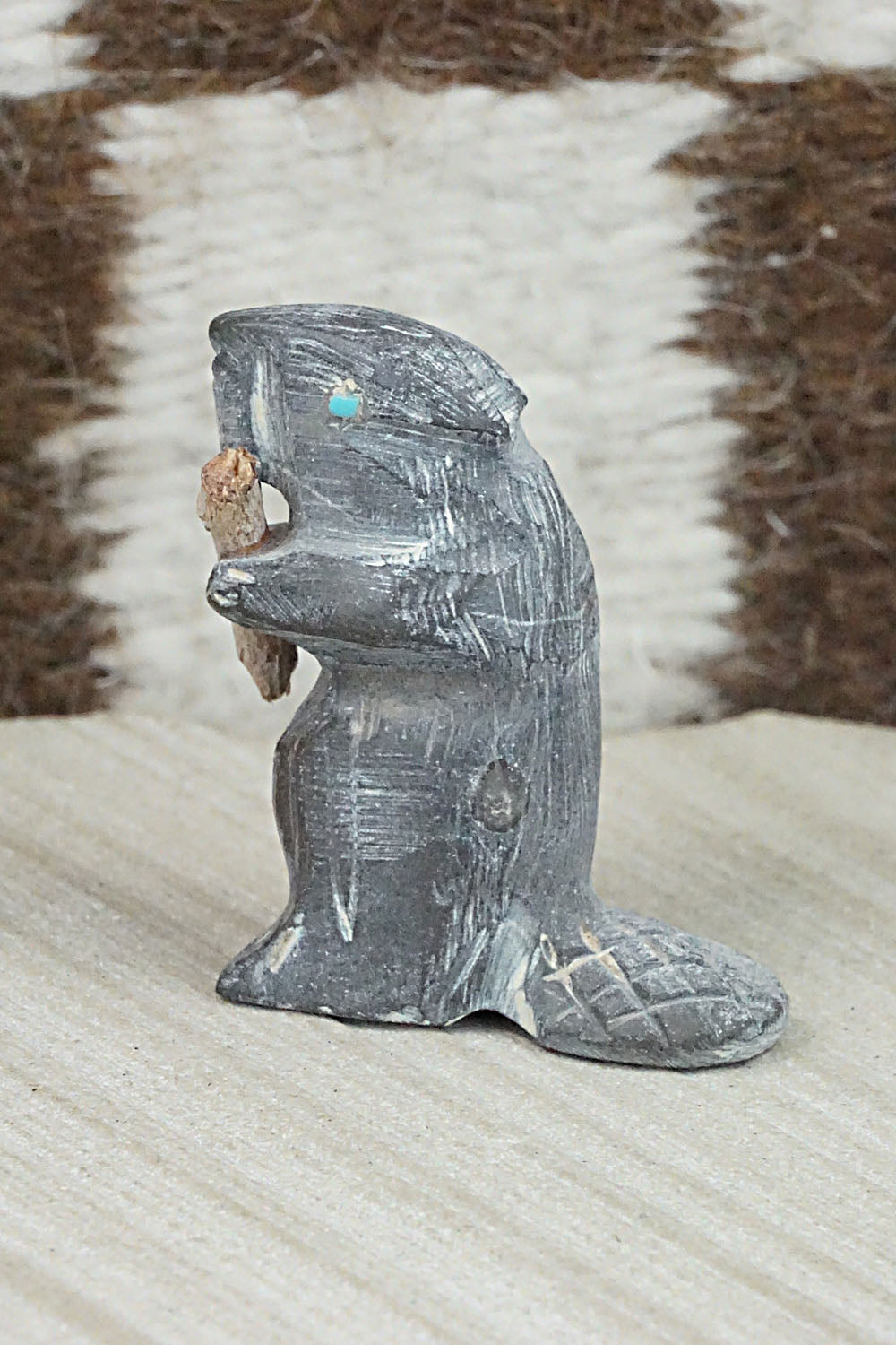 Beaver Zuni Fetish Carving - Jerrold Lahaleon