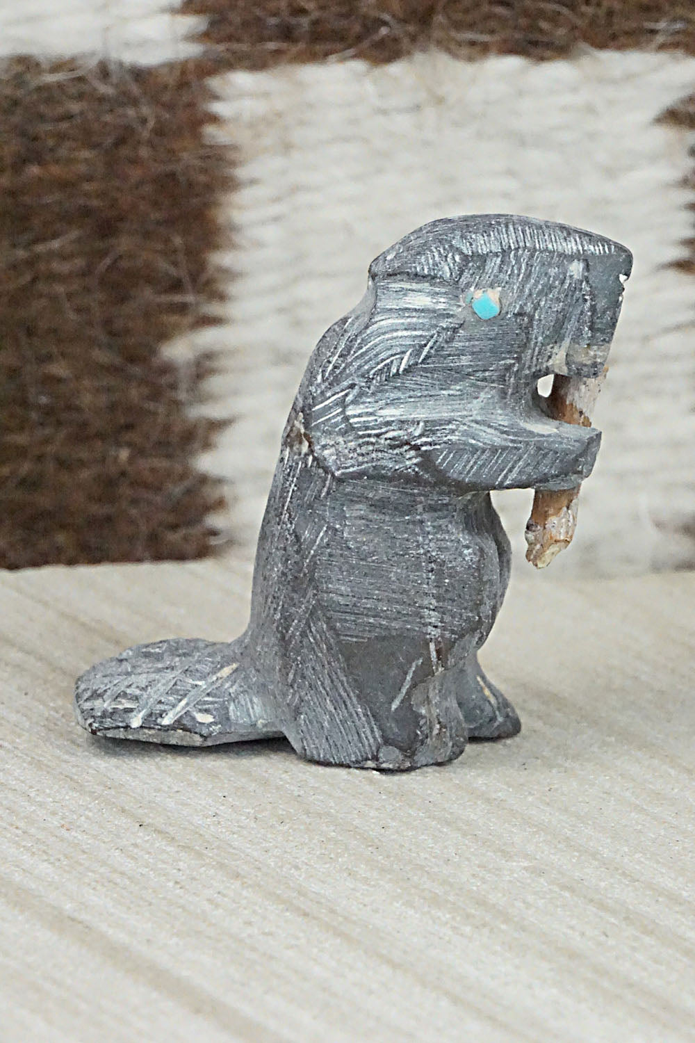 Beaver Zuni Fetish Carving - Jerrold Lahaleon