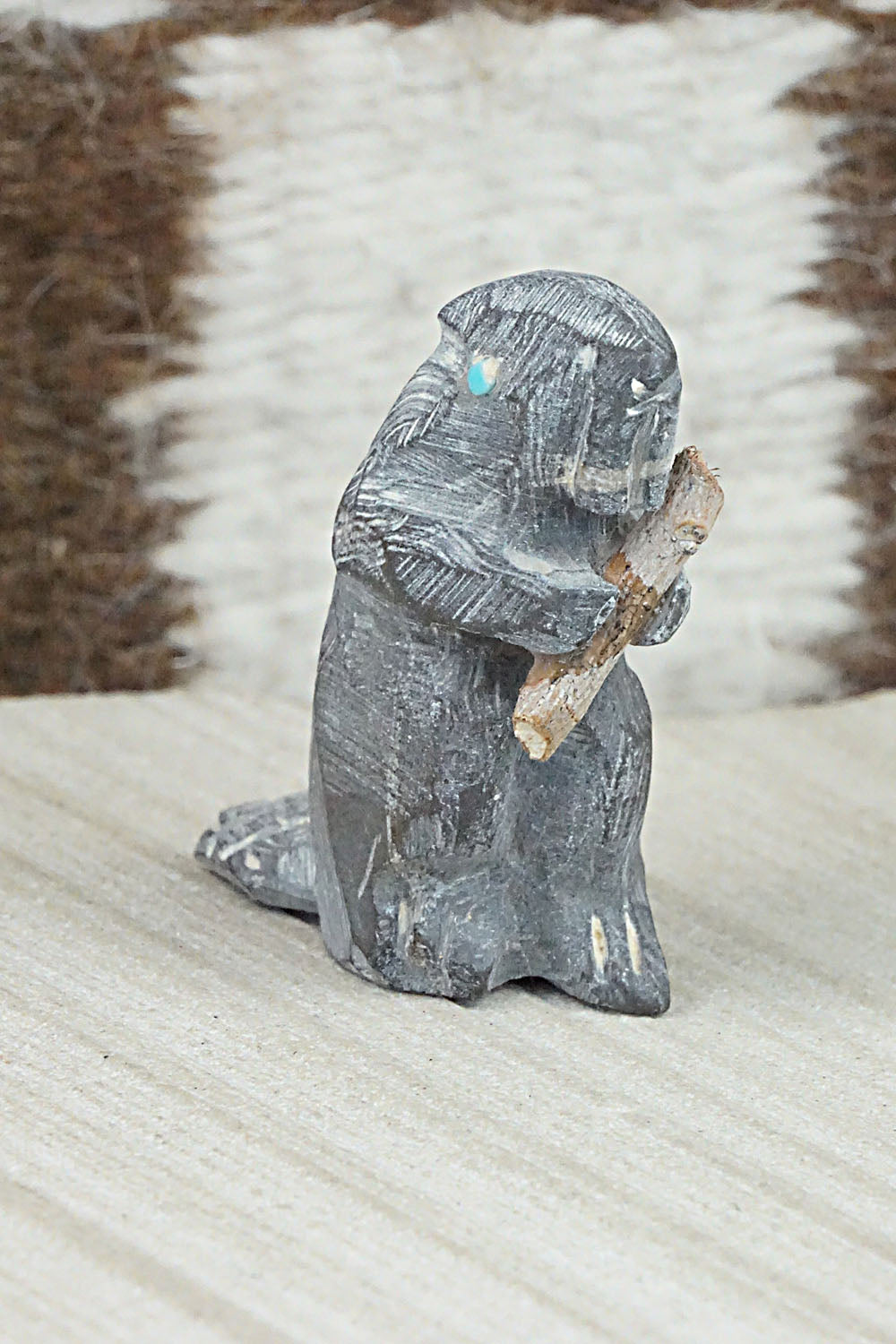 Beaver Zuni Fetish Carving - Jerrold Lahaleon