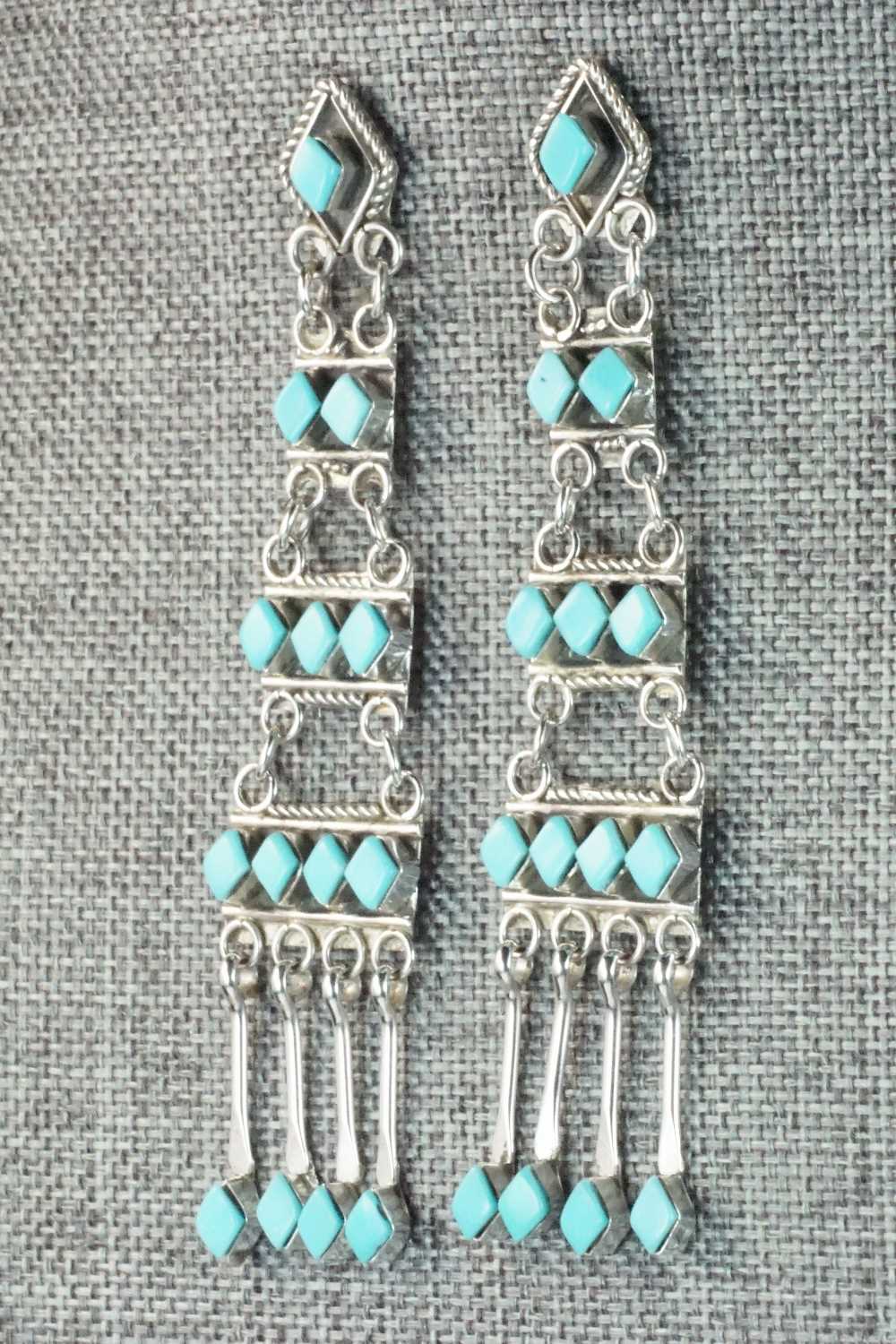 Turquoise & Sterling Silver Earrings - Priscilla Chavez