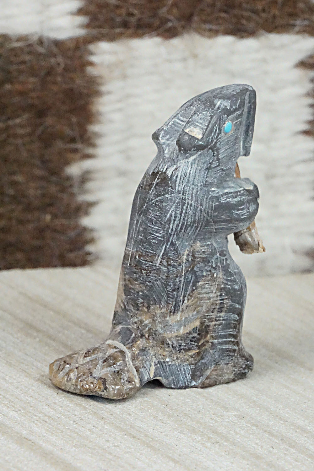 Beaver Zuni Fetish Carving - Jerrold Lahaleon