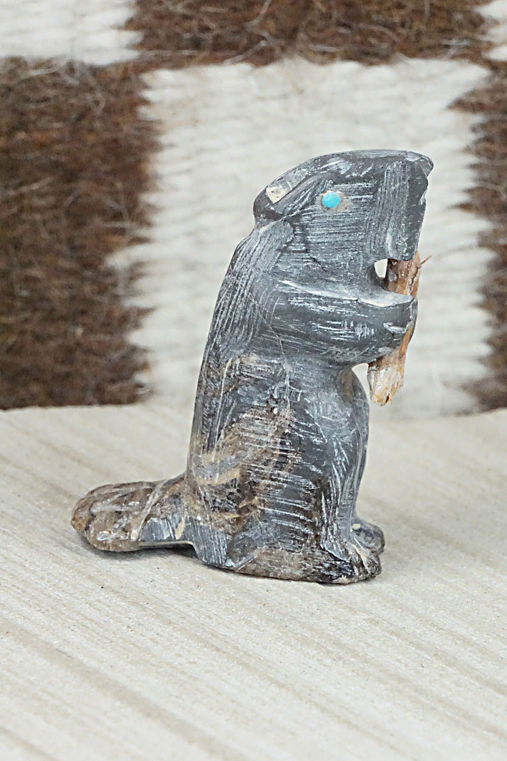 Beaver Zuni Fetish Carving - Jerrold Lahaleon