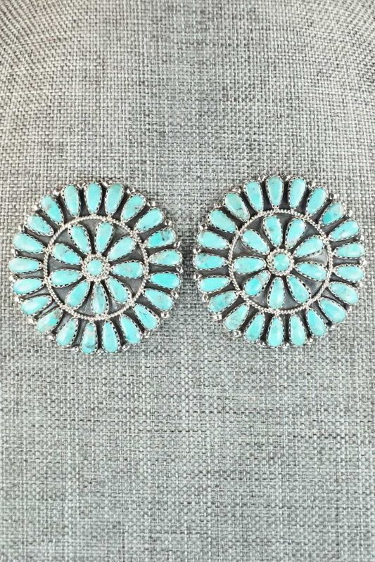 Turquoise & Sterling Silver Earrings - Zeita Begay
