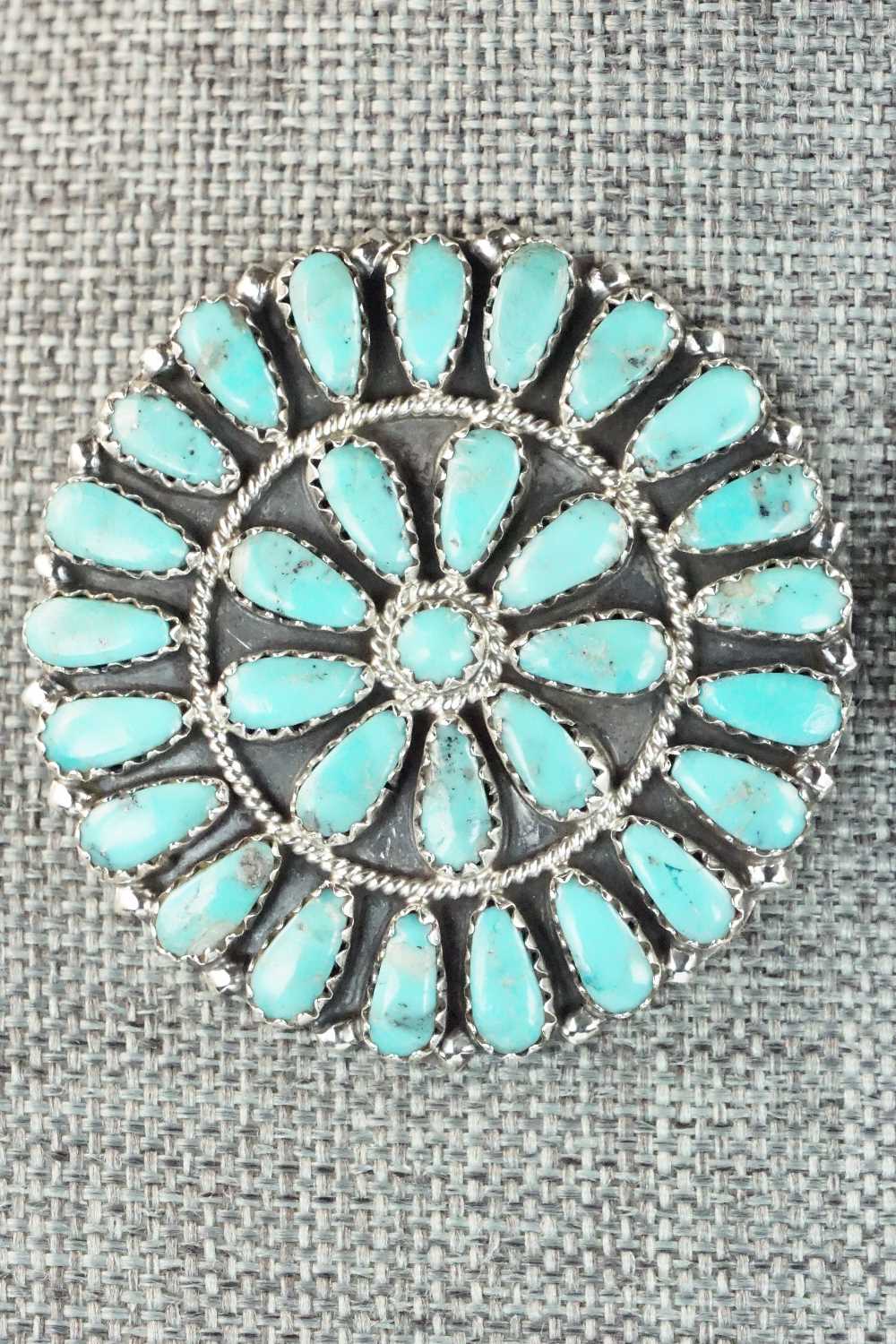 Turquoise & Sterling Silver Earrings - Zeita Begay