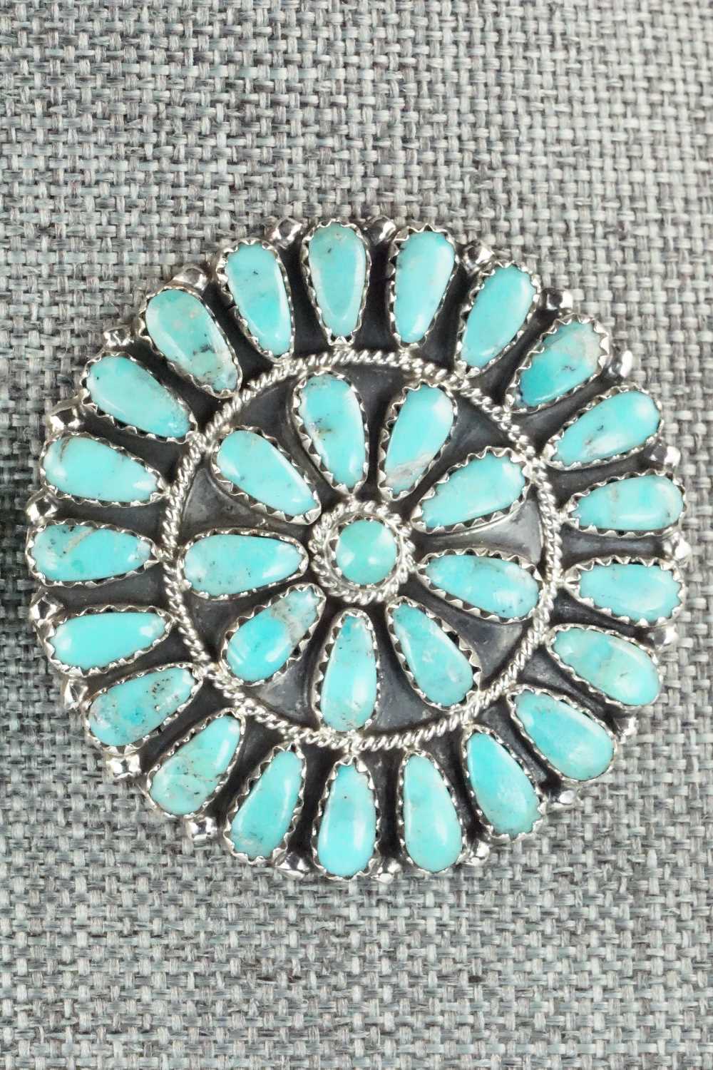 Turquoise & Sterling Silver Earrings - Zeita Begay