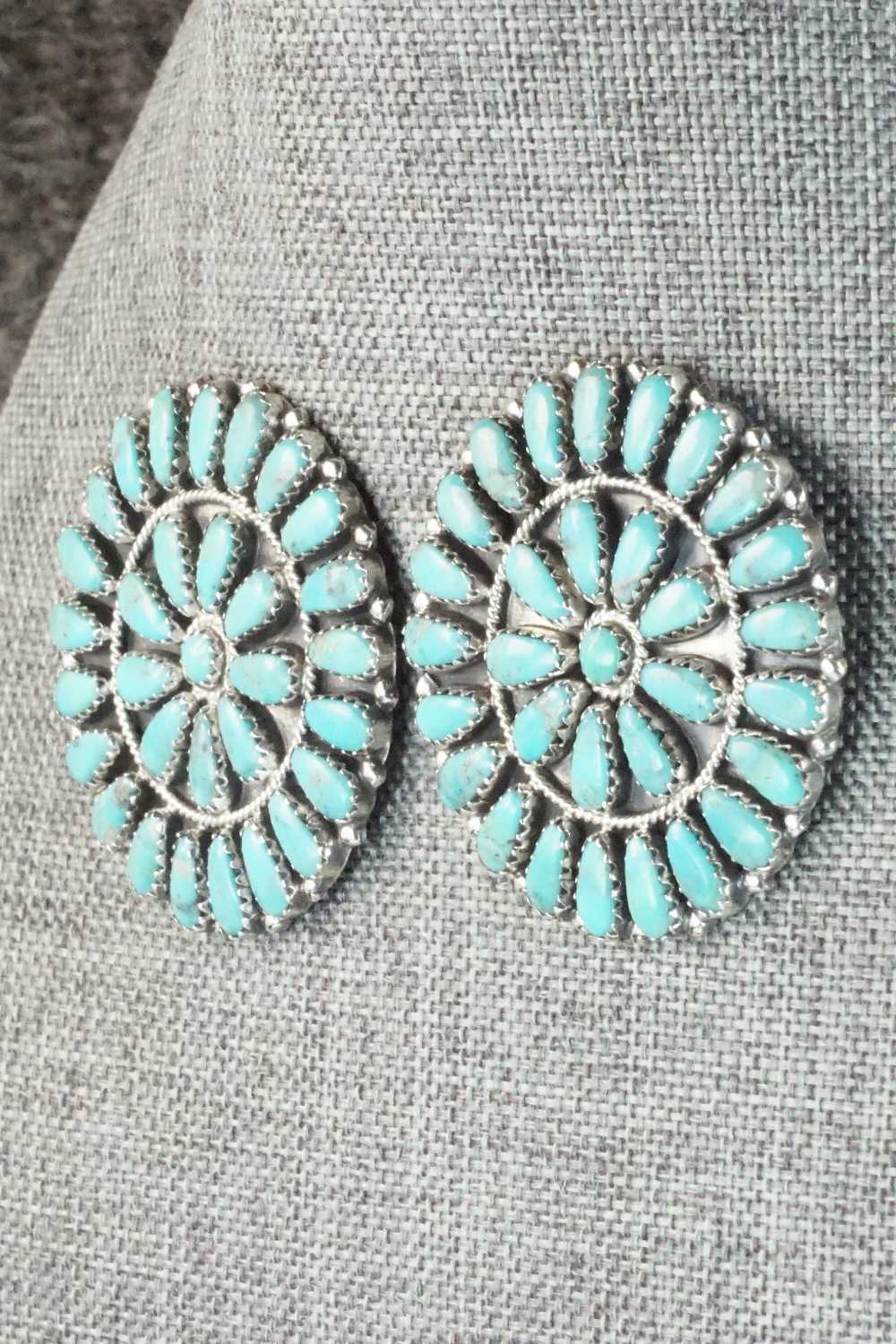 Turquoise & Sterling Silver Earrings - Zeita Begay