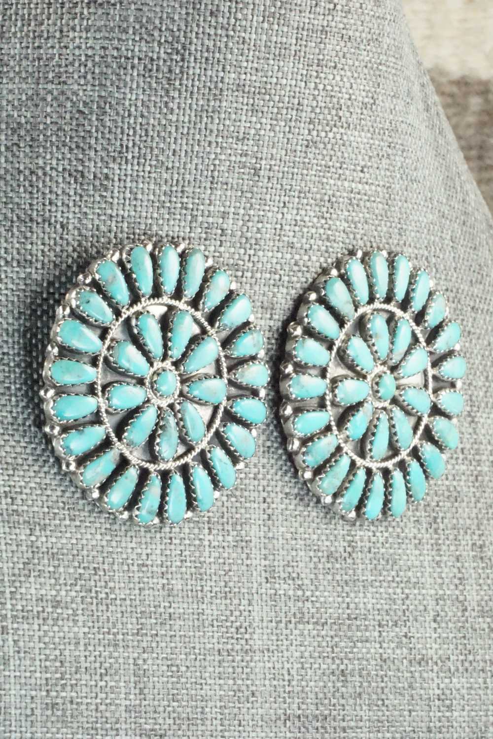 Turquoise & Sterling Silver Earrings - Zeita Begay
