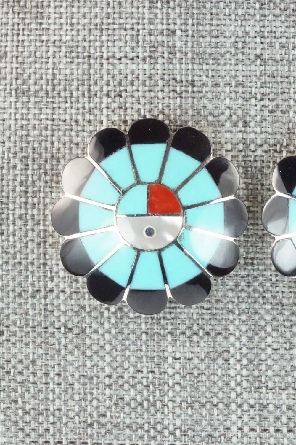 Turquoise and Sterling Silver Earrings - Denise Siutza